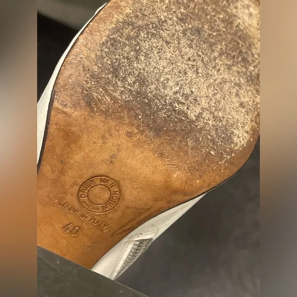 Dries Van Noten white leather chunky soles boots 40 - Picture 8 of 14